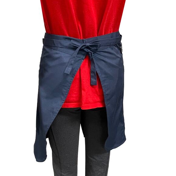 Chef Works Unisex Brio Half Bistro Apron Sz One Size New $23 Blue Cotton Blend - Picture 9 of 12